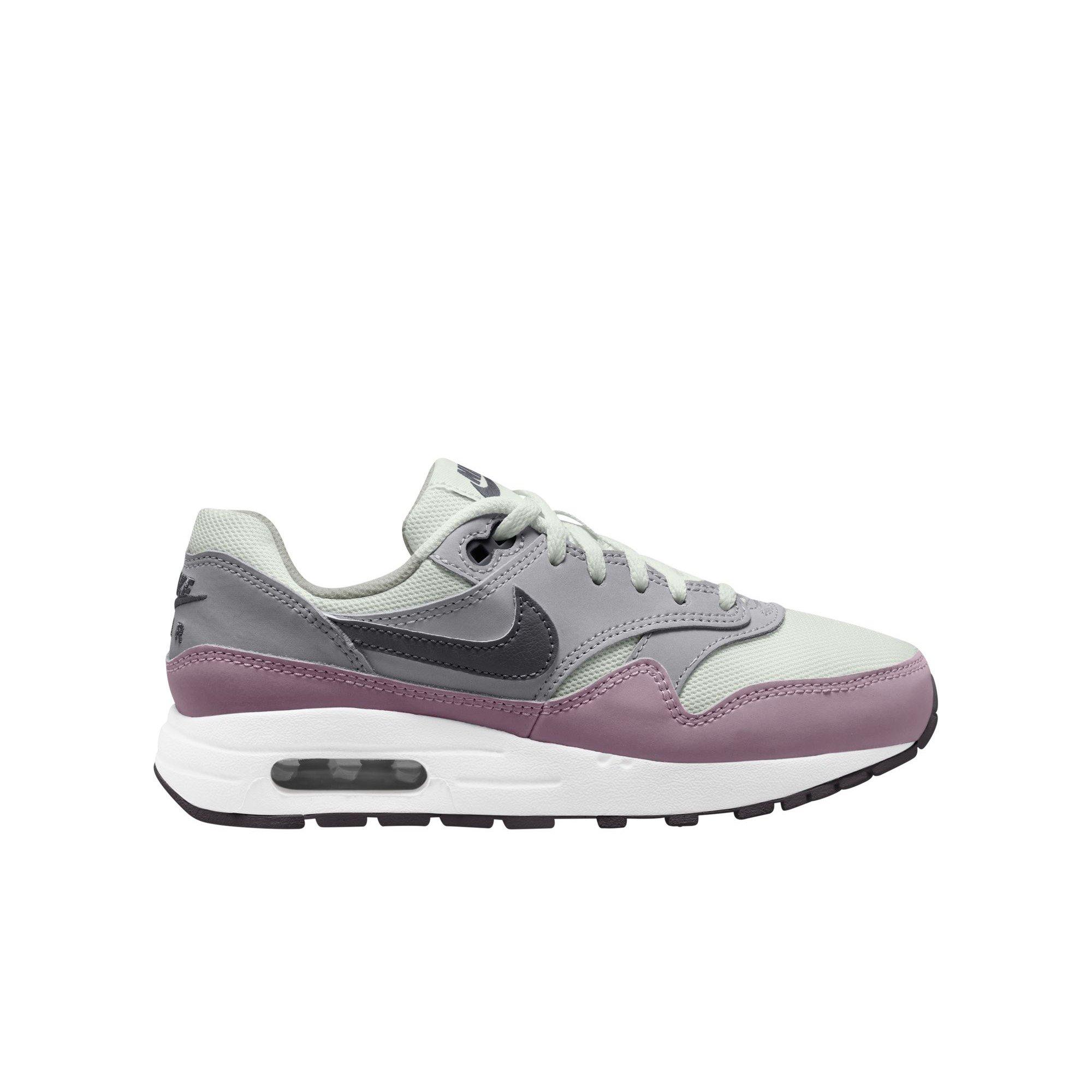 Nike Air Max 1 Grade School Girls Summit White Dk Smoke Grey Wolf Grey Shoe